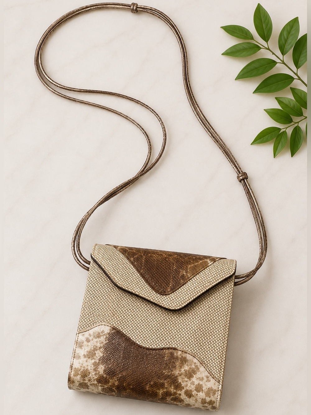Jill Haber Exotic Skin Crossbody Bag